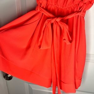 Vici Neon Coral Romper - Medium